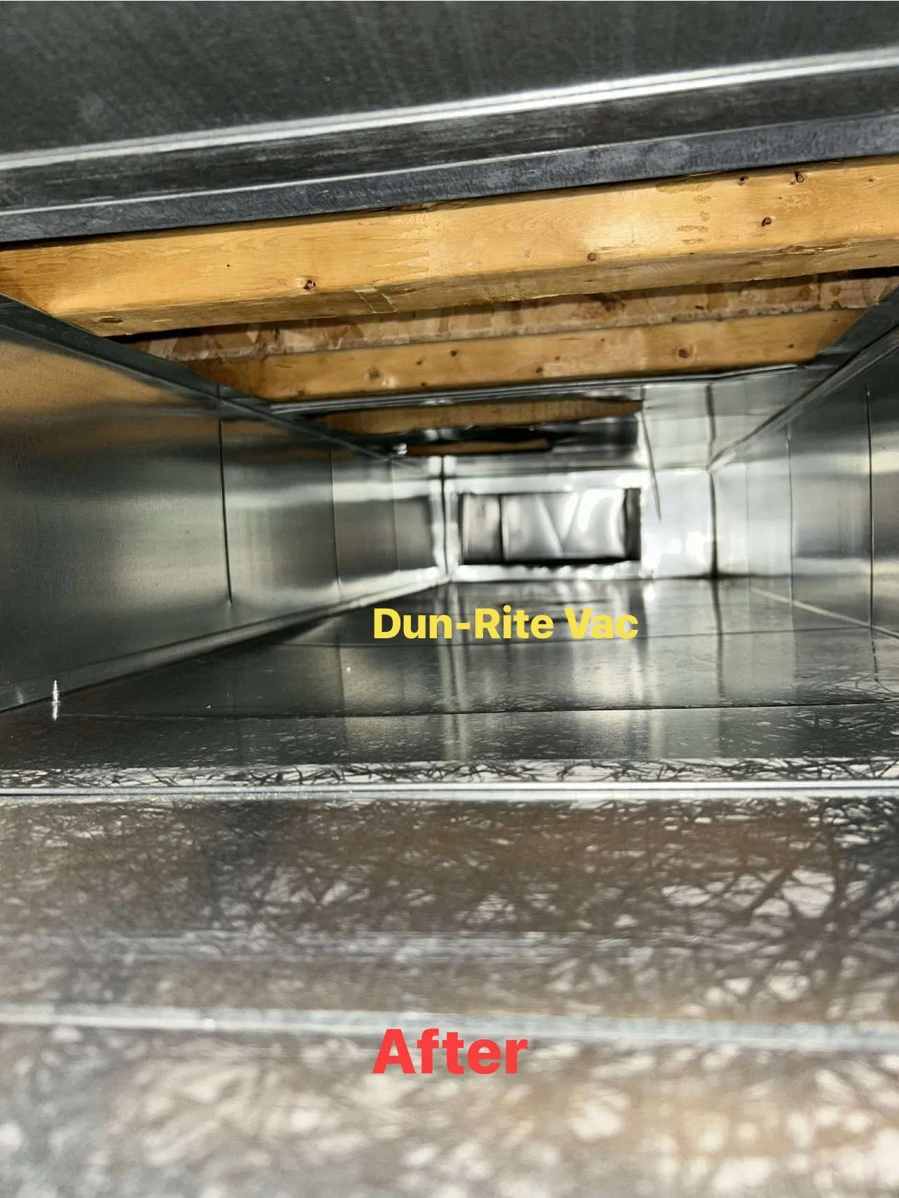 Clean central vacuum duct after professional cleaning service