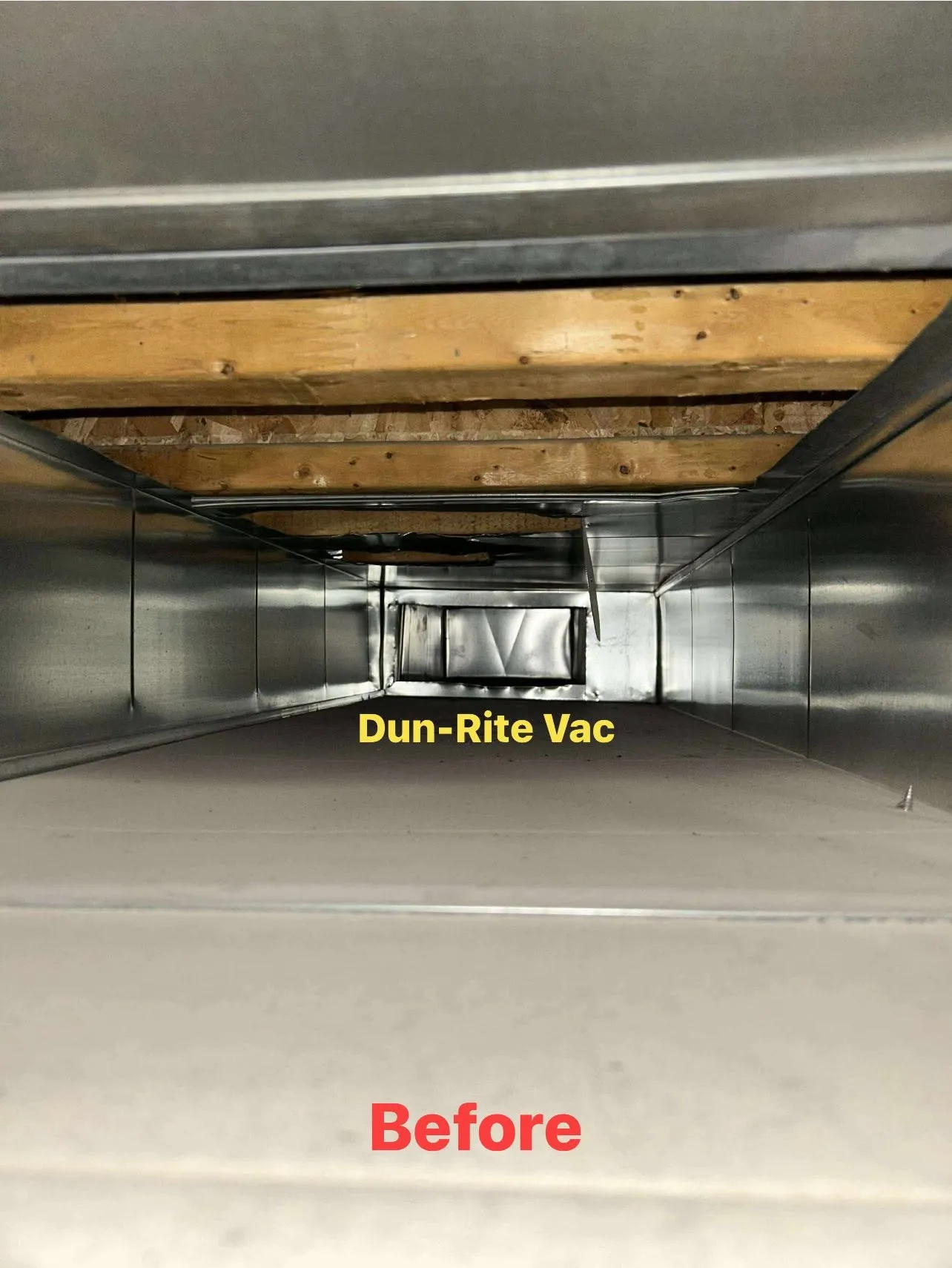 Dust buildup inside a central vacuum pipe restricting airflow